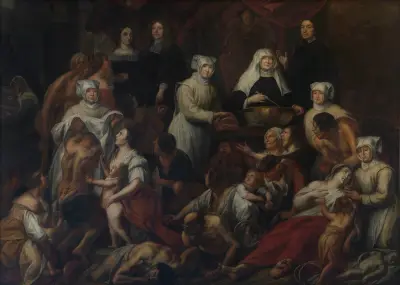 Antwerp Hospital Nuns av Jacob Jordaens