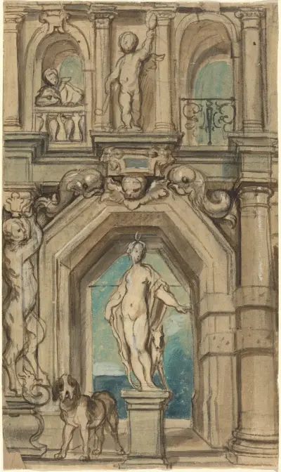 Förslag till väggdekoration av Jacob Jordaens