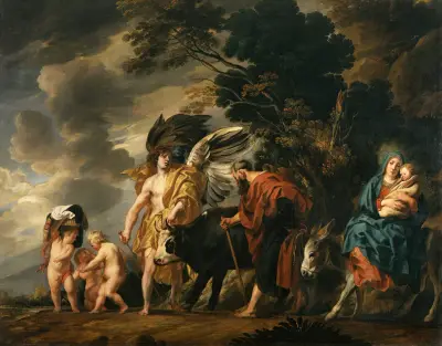 Flykten till Egypten av Jacob Jordaens