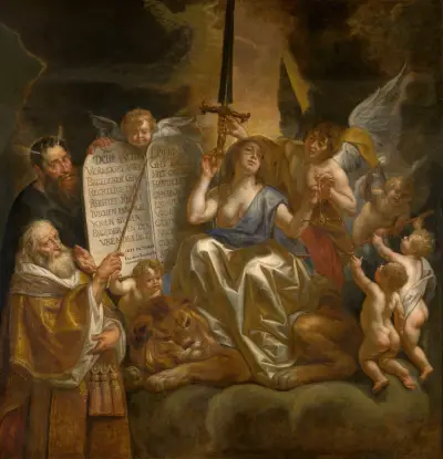 Human Law Founded on the Divine Justice av Jacob Jordaens