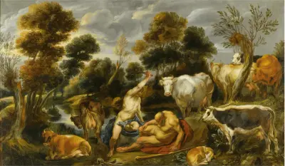 Mercury, Argus and Io av Jacob Jordaens