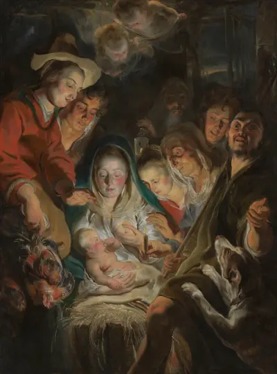 The Adoration of the Shepherds, 1616 av Jacob Jordaens