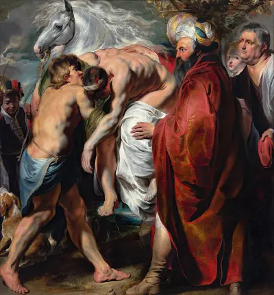 Den barmhärtige samariten av Jacob Jordaens