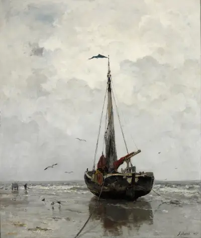 Fishing boat av Jacob Maris