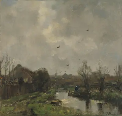 Landschap in de omgeving van Den Haag av Jacob Maris