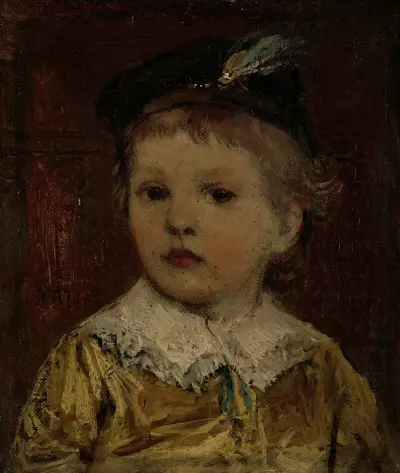 ‘Portret van Willem’, vermoedelijk Willem Matthijs Maris Jbzn, zoon van Jacob Maris av Jacob Maris