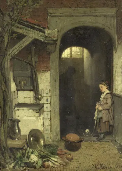 Liten innergård av Jacob Maris