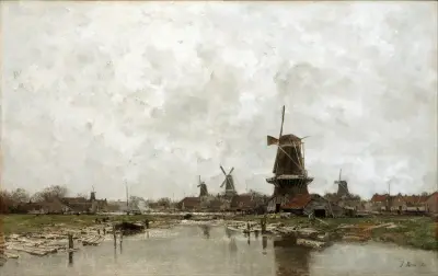 The Five Windmills av Jacob Maris