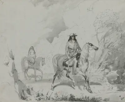 A bourgeois of the rocky mountains av Alfred Jacob Miller
