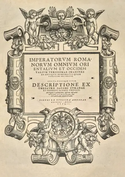 Romerska kejsare – titelsida av Jacopo Strada