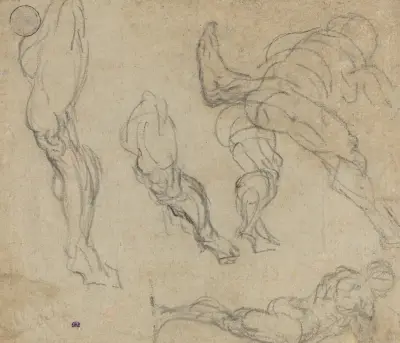 Figures and Legs (verso) av Jacopo Tintoretto