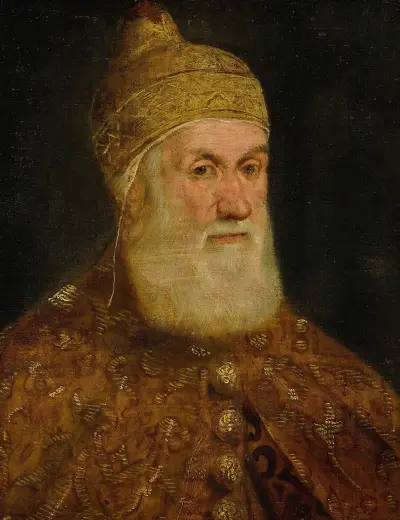 Portrait Of Doge Girolamo Priuli av Jacopo Tintoretto