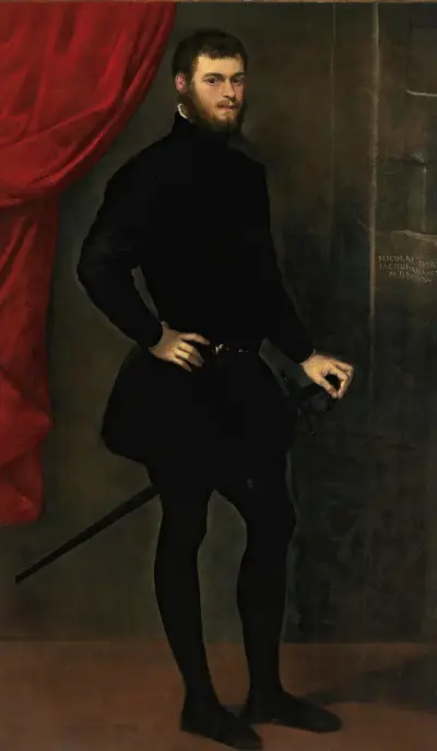Portrait of Nicolò Doria av Jacopo Tintoretto