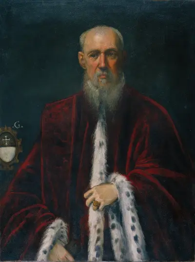 Portrait of the Procurator Alessandro Gritti (from 1581 until 1582) av Jacopo Tintoretto
