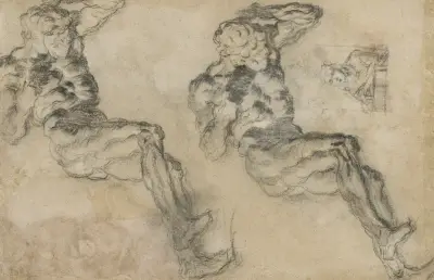 Studies of a Statuette of Atlas av Jacopo Tintoretto