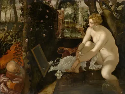Susanna And The Elders av Jacopo Tintoretto