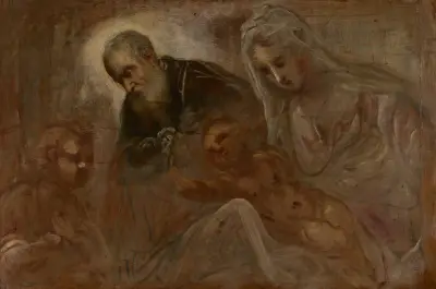 The Holy Family with the Young Saint John the Baptist, Jacopo Tintoretto