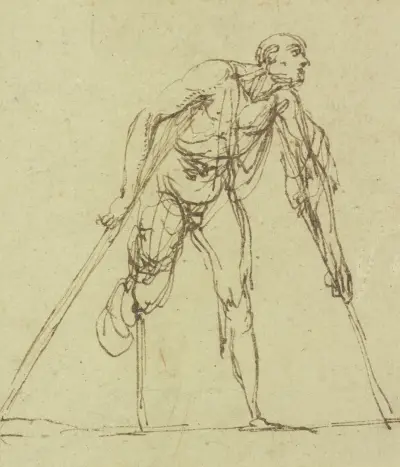 Tiggare med två kryckor av Jacques Callot
