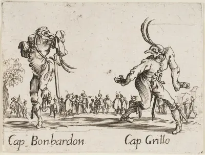 Cap. Bonbardon and Cap. Grillo av Jacques Callot