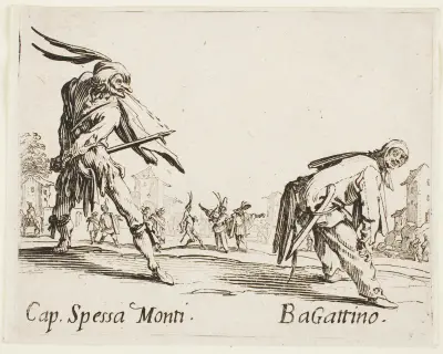 Cap. Spessa Monti and Bagatino av Jacques Callot