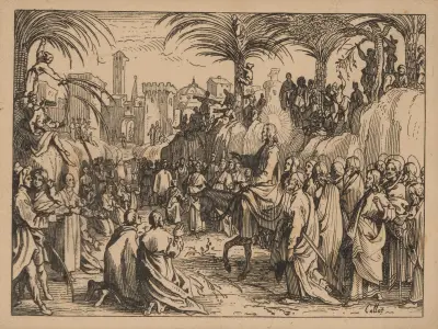 Kristi intåg i Jerusalem av Jacques Callot