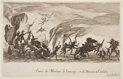 Entrance of MM. de Couvonge de Chalabre von Jacques Callot