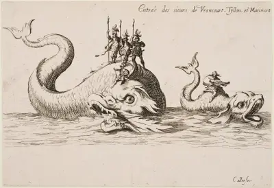 Entrance of MM. de Vroncourt, Tyllon et Marimont av Jacques Callot