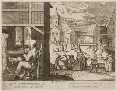 Februari av Jacques Callot
