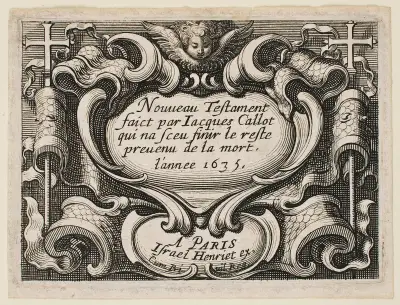 Frontespis till 'Nya testamentet' av Jacques Callot