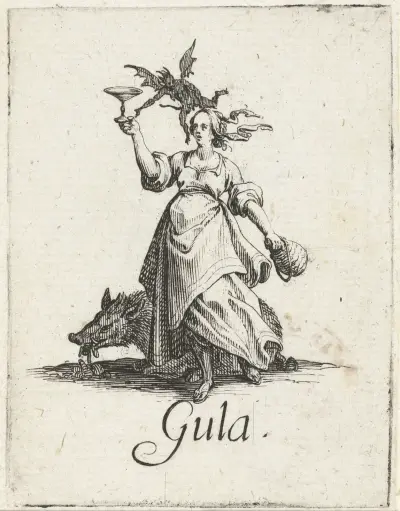 Gula (Gluttony) von Jacques Callot