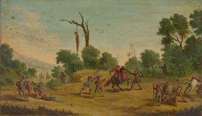 Horsemen Attacked by Robbers von Jacques Callot