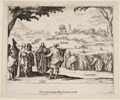 Jesus med fariséerna av Jacques Callot
