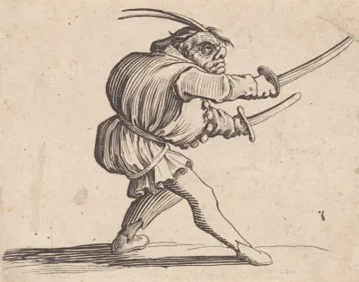 Le duelliste aux deux sabres av Jacques Callot