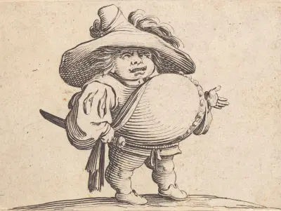 L’homme au gros ventre orné d’une rangée de boutons av Jacques Callot