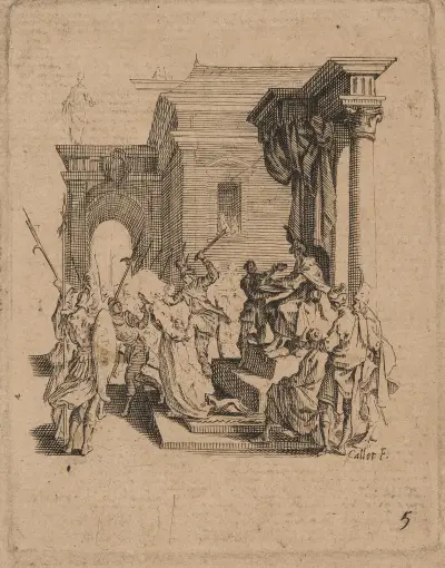 Pilatus tvår sina händer av Jacques Callot
