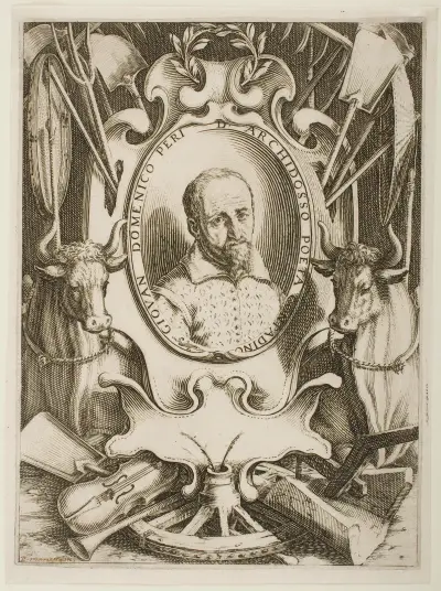 Porträtt av Domenico Peri av Jacques Callot