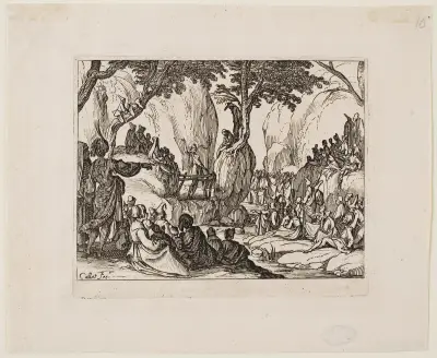 Saint John Preaching in the Desert von Jacques Callot