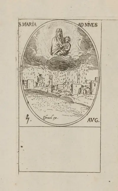 Vår fru av snön. 4 augusti av Jacques Callot