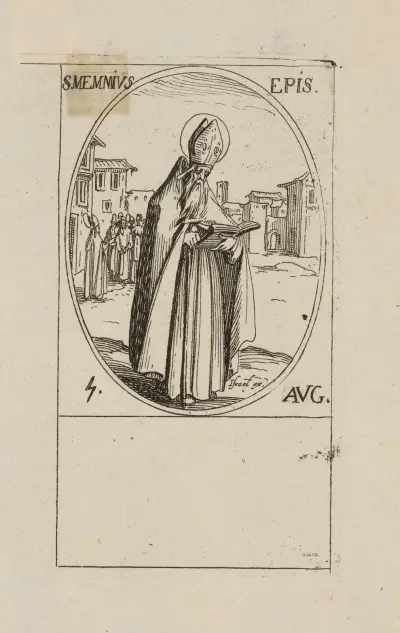 St. Memnius, Bishop. 4 August, Jacques Callot
