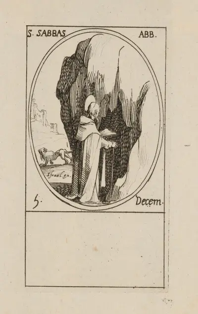 Den helige Sabas. 5 december av Jacques Callot