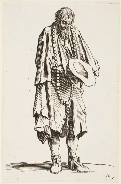 Tiggaren med radbandet av Jacques Callot