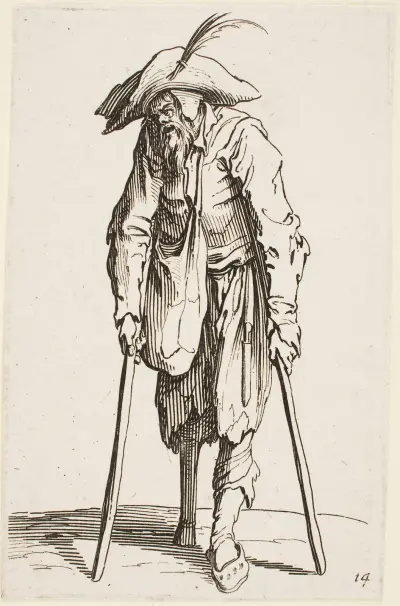The Beggar with the Wooden Leg von Jacques Callot