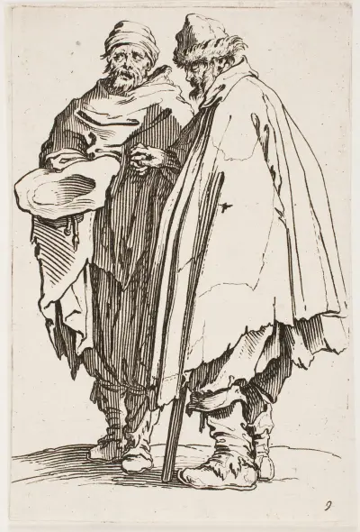 Den blinde och hans följeslagare av Jacques Callot