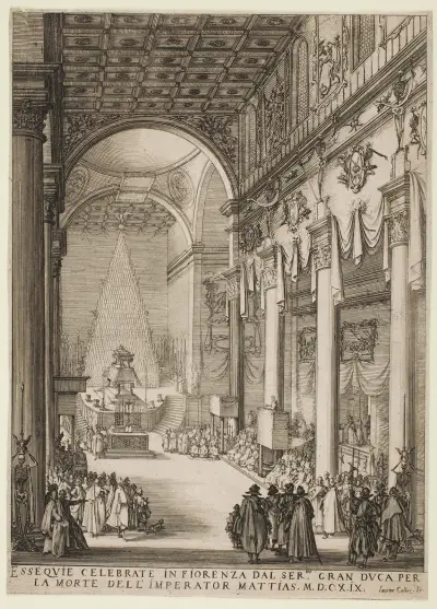 The Catafalque of the Emperor Matthias av Jacques Callot