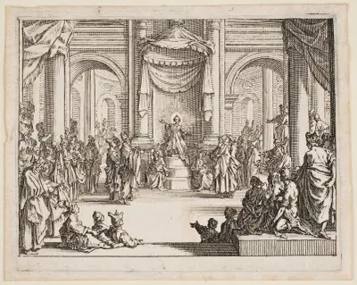Jesusbarnet bland lärarna av Jacques Callot