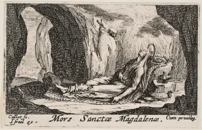 Den heliga Magdalenas död av Jacques Callot