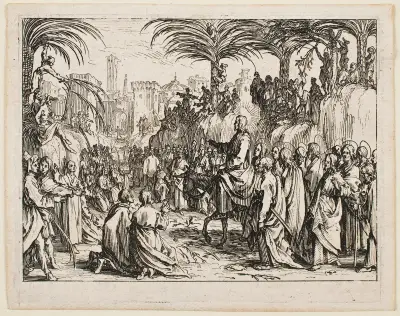 Intåget i Jerusalem av Jacques Callot