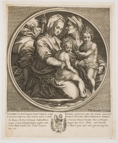 Den heliga familjen av Jacques Callot