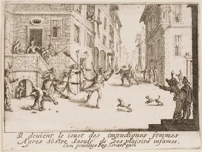 Den förlorade sonen i ruin av Jacques Callot