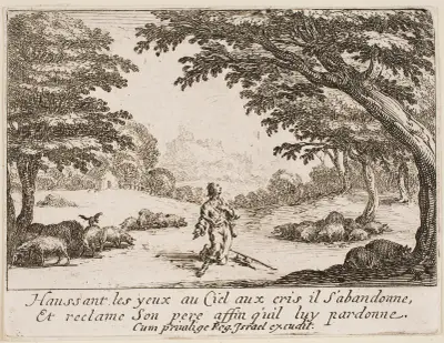 The Prodigal Son Seeks Divine Mercy von Jacques Callot